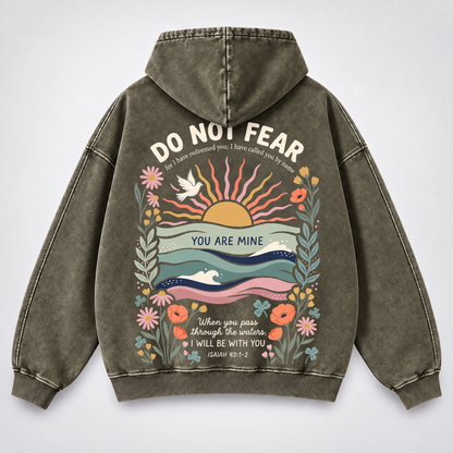 Do Not Fear Isaiah 43 Christian Washed Hoodie