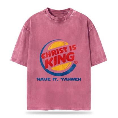 Christ Is King Christian Washed T-Shirt
