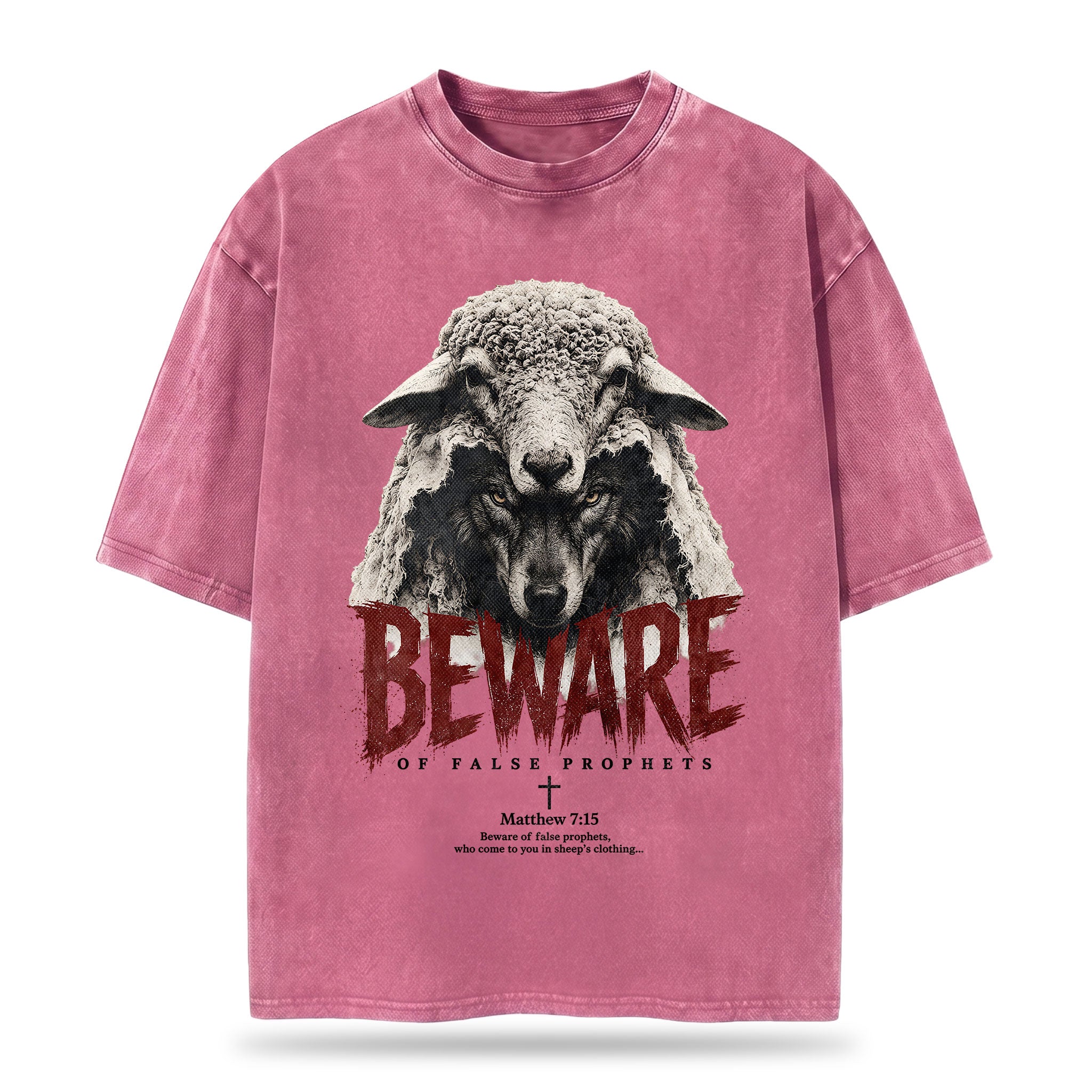 Beware Of False Prophets Christian Washed T-Shirt– Vintage Christian Streetwear Tee