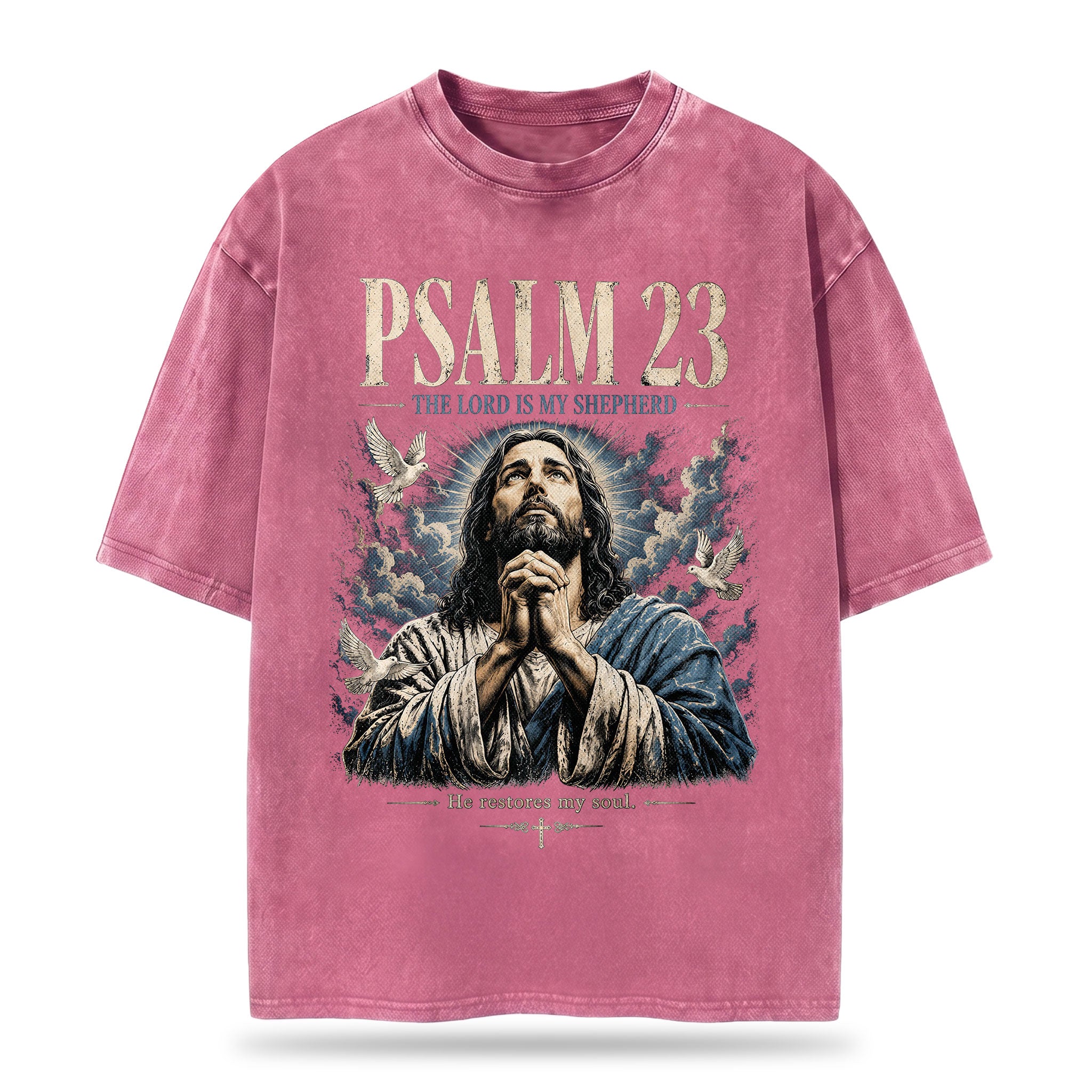 Faith Over Fear Christian Oversized Graphic T-Shirt – Vintage Christian Streetwear Tee