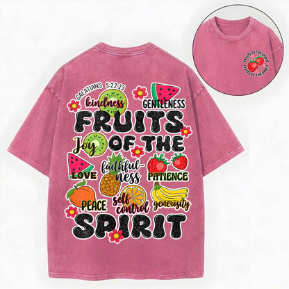 Fruit of the Spirit Shirt – Galatians 5:22 Christian Unisex Washed Tee