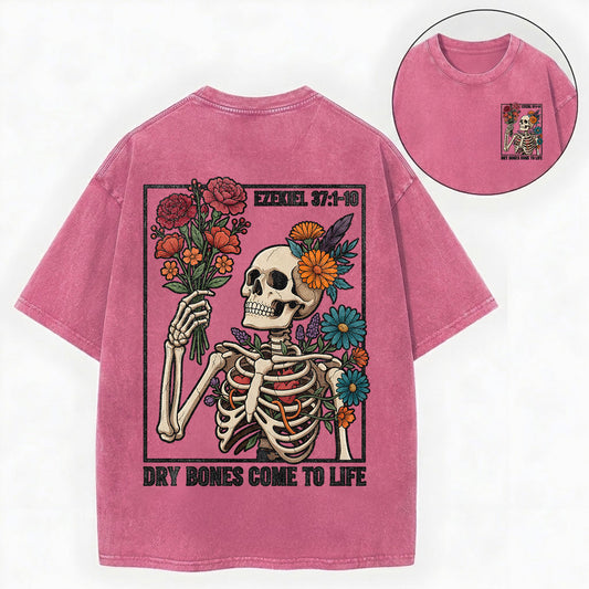 Christian Skeleton Shirt – Dry Bones Come to Life Vintage Washed Tee