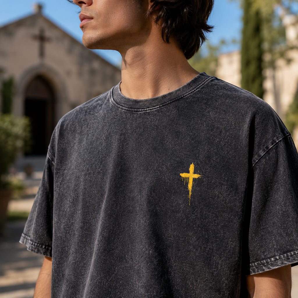 Jesus Is King Christian Washed T-Shirt