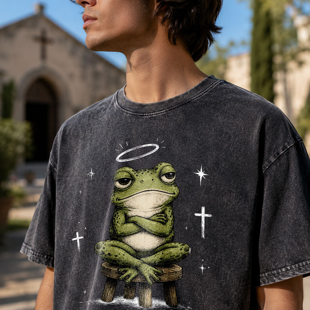 I Could Be Meaner But Jesus Said No Christian Heavy Washed T-shirt - Vintage Christian Streetwear Tee