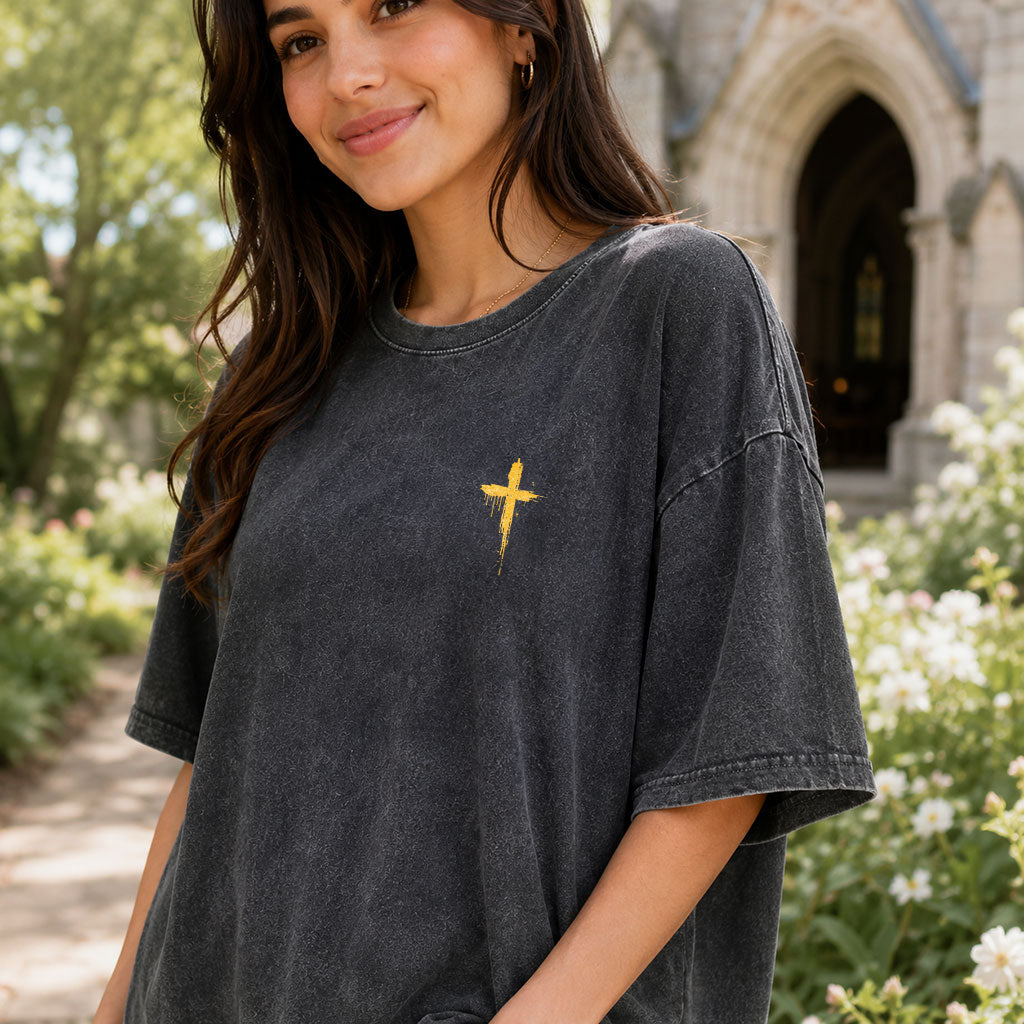 Jesus Is King Christian Washed T-Shirt