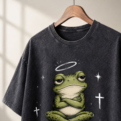 I Could Be Meaner But Jesus Said No Christian Heavy Washed T-shirt - Vintage Christian Streetwear Tee