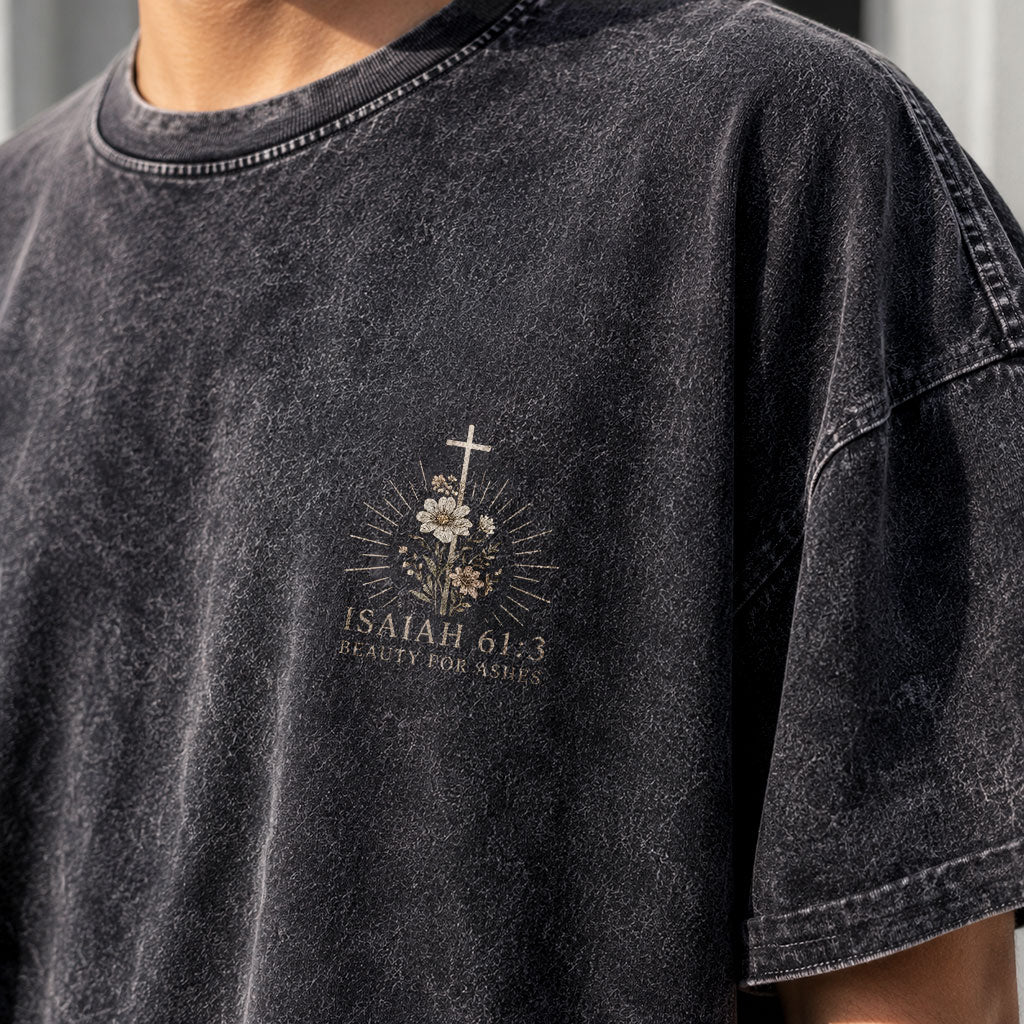 Beauty For Ashes Christian Washed T-Shirt – Vintage Christian Streetwear Tee