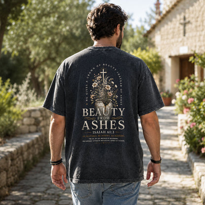 Beauty For Ashes Christian Washed T-Shirt – Vintage Christian Streetwear Tee