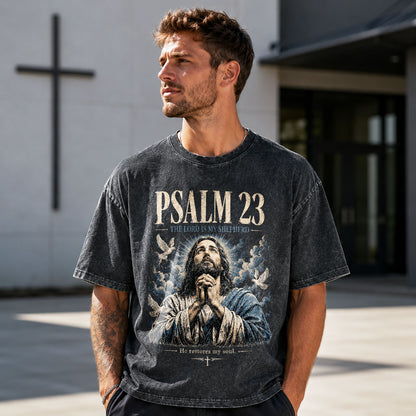 Faith Over Fear Christian Oversized Graphic T-Shirt – Vintage Christian Streetwear Tee