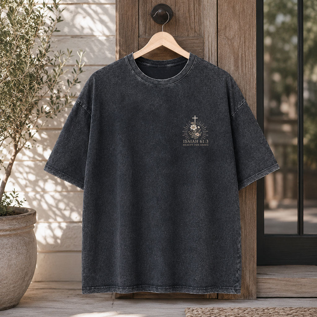 Beauty For Ashes Christian Washed T-Shirt – Vintage Christian Streetwear Tee