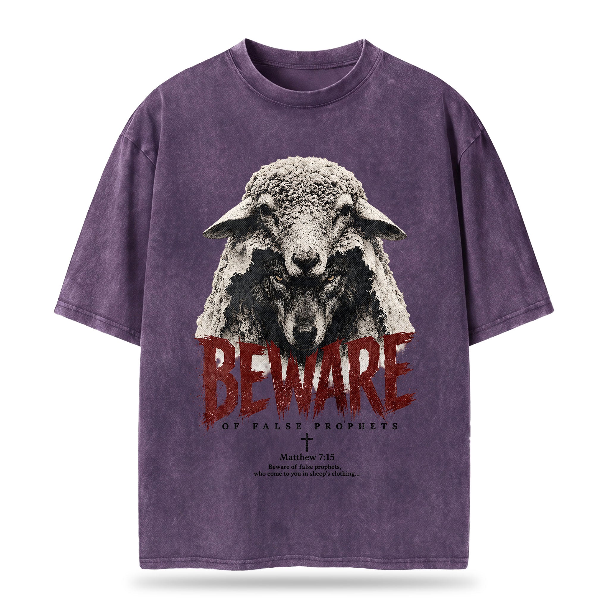 Beware Of False Prophets Christian Washed T-Shirt– Vintage Christian Streetwear Tee