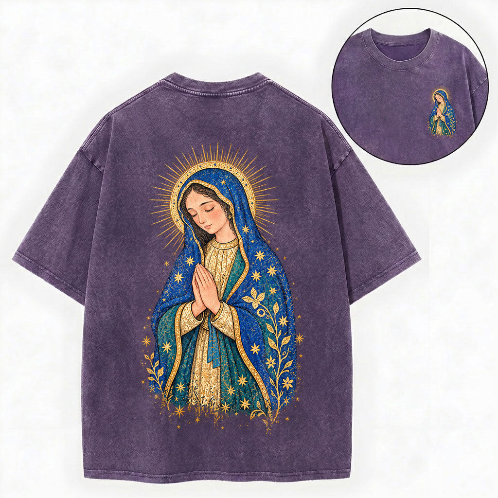 Blessed Mother – Virgin Mary Catholic Vintage Washed Tee