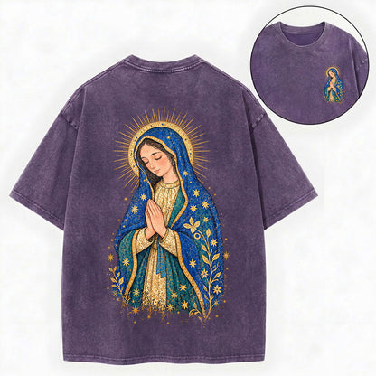 Blessed Mother – Virgin Mary Catholic Vintage Washed Tee