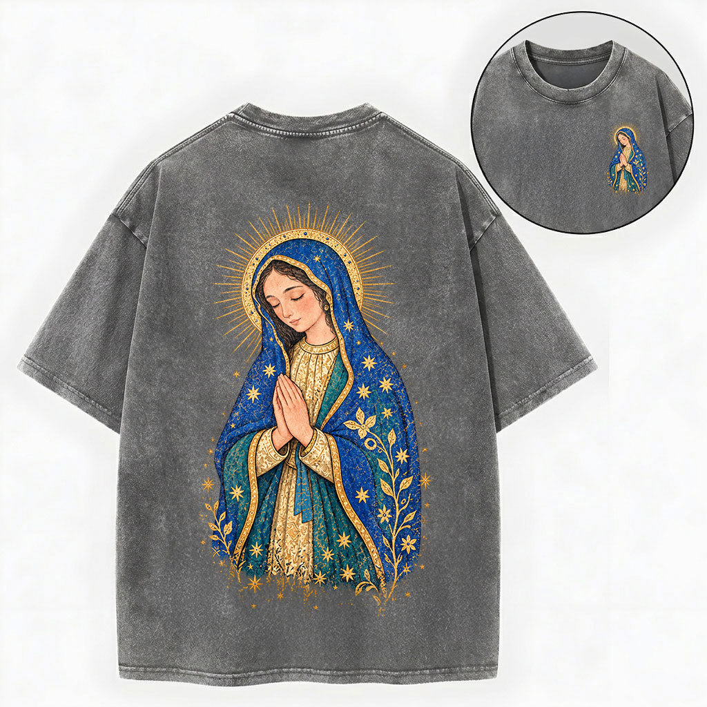Blessed Mother – Virgin Mary Catholic Vintage Washed Tee