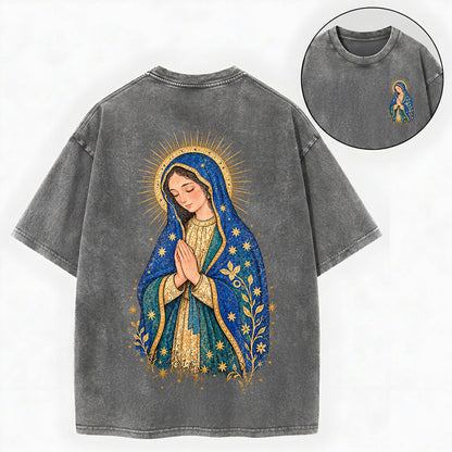 Blessed Mother – Virgin Mary Catholic Vintage Washed Tee
