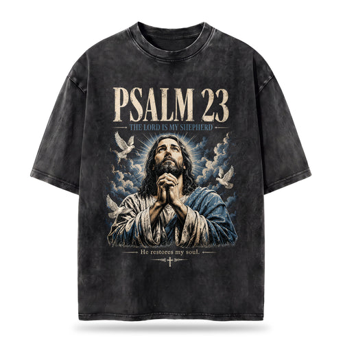 Faith Over Fear Christian Oversized Graphic T-Shirt – Vintage Christian Streetwear Tee
