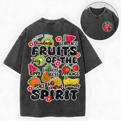 Fruit of the Spirit Shirt – Galatians 5:22 Christian Unisex Washed Tee