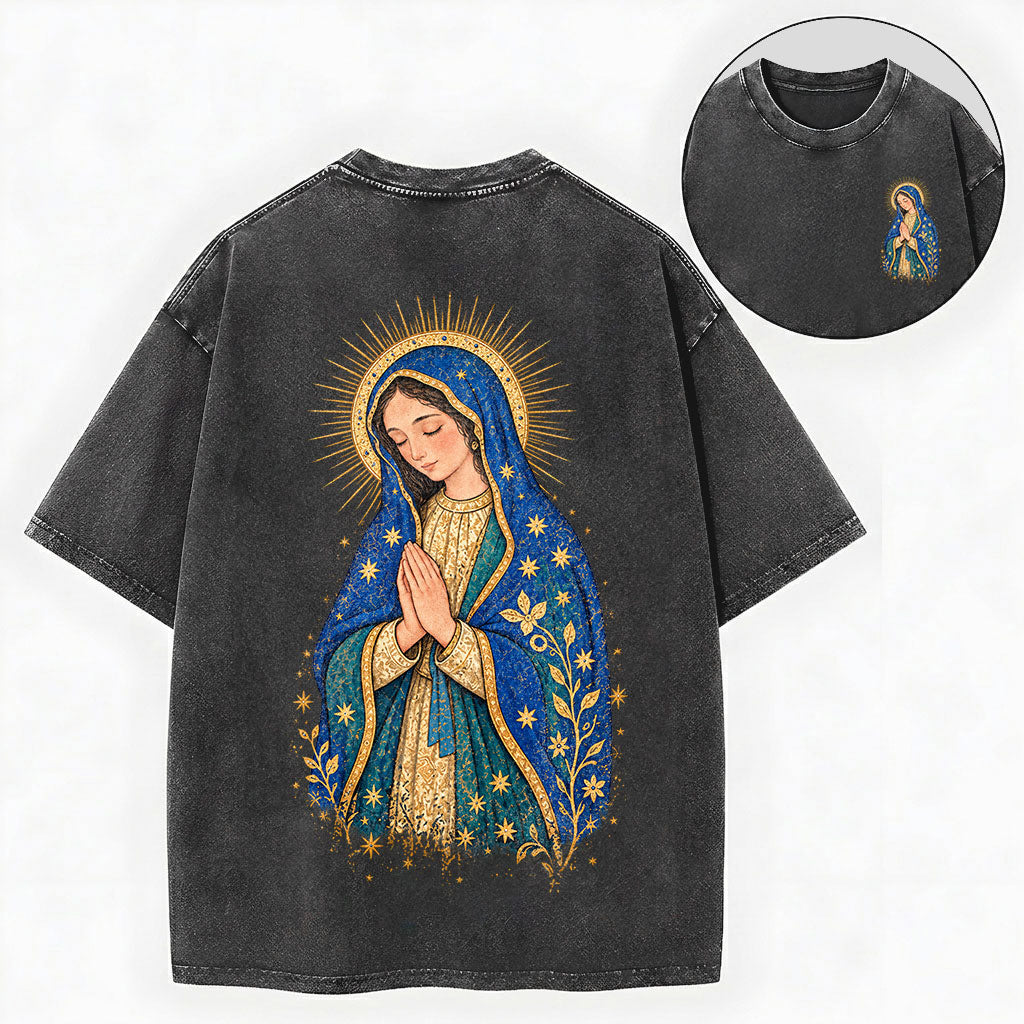 Blessed Mother – Virgin Mary Catholic Vintage Washed Tee