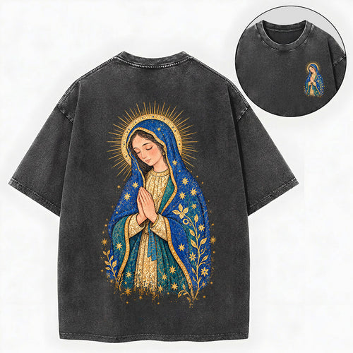 Blessed Mother – Virgin Mary Catholic Vintage Washed Tee