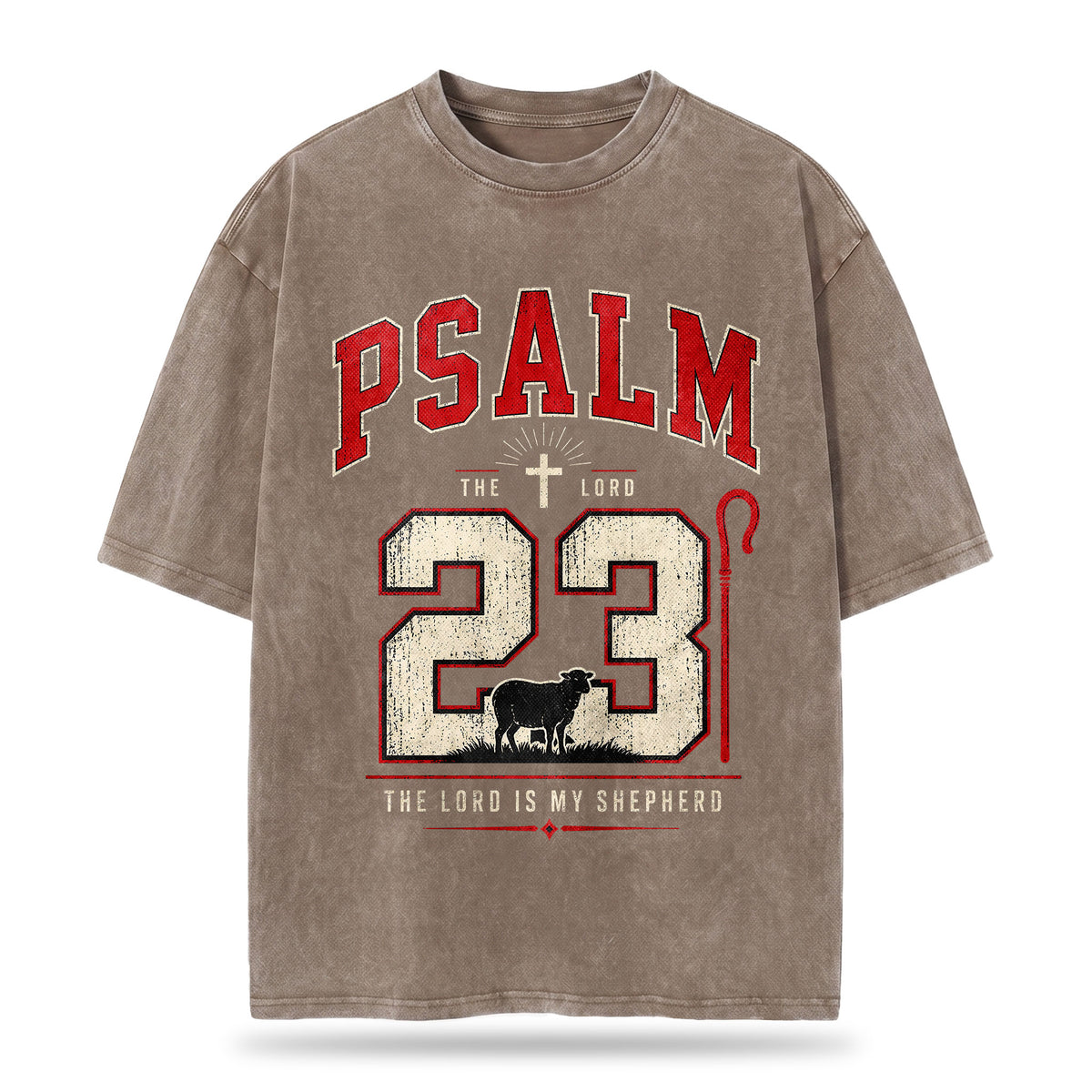 Psalm 23 Christian Washed T-Shirt