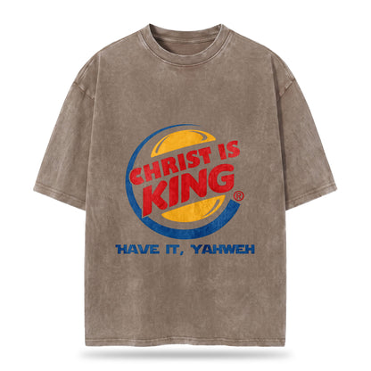 Christ Is King Christian Washed T-Shirt