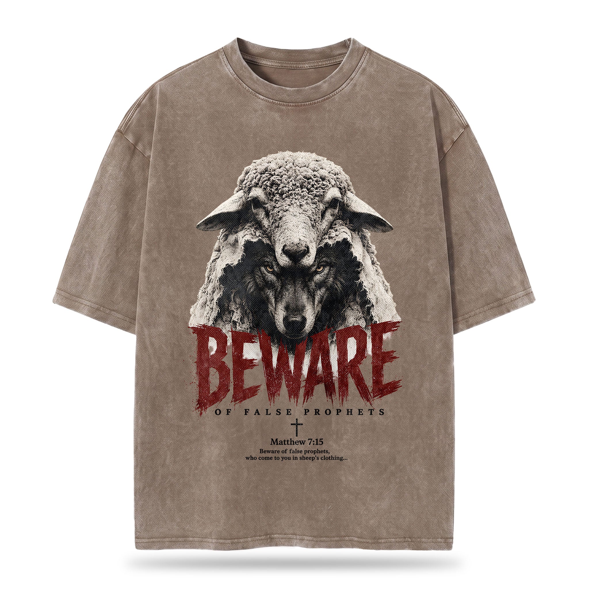 Beware Of False Prophets Christian Washed T-Shirt– Vintage Christian Streetwear Tee