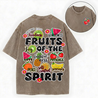 Fruit of the Spirit Shirt – Galatians 5:22 Christian Unisex Washed Tee