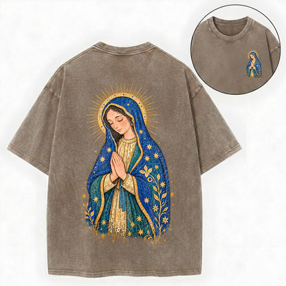 Blessed Mother – Virgin Mary Catholic Vintage Washed Tee
