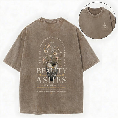 Beauty For Ashes Christian Washed T-Shirt – Vintage Christian Streetwear Tee