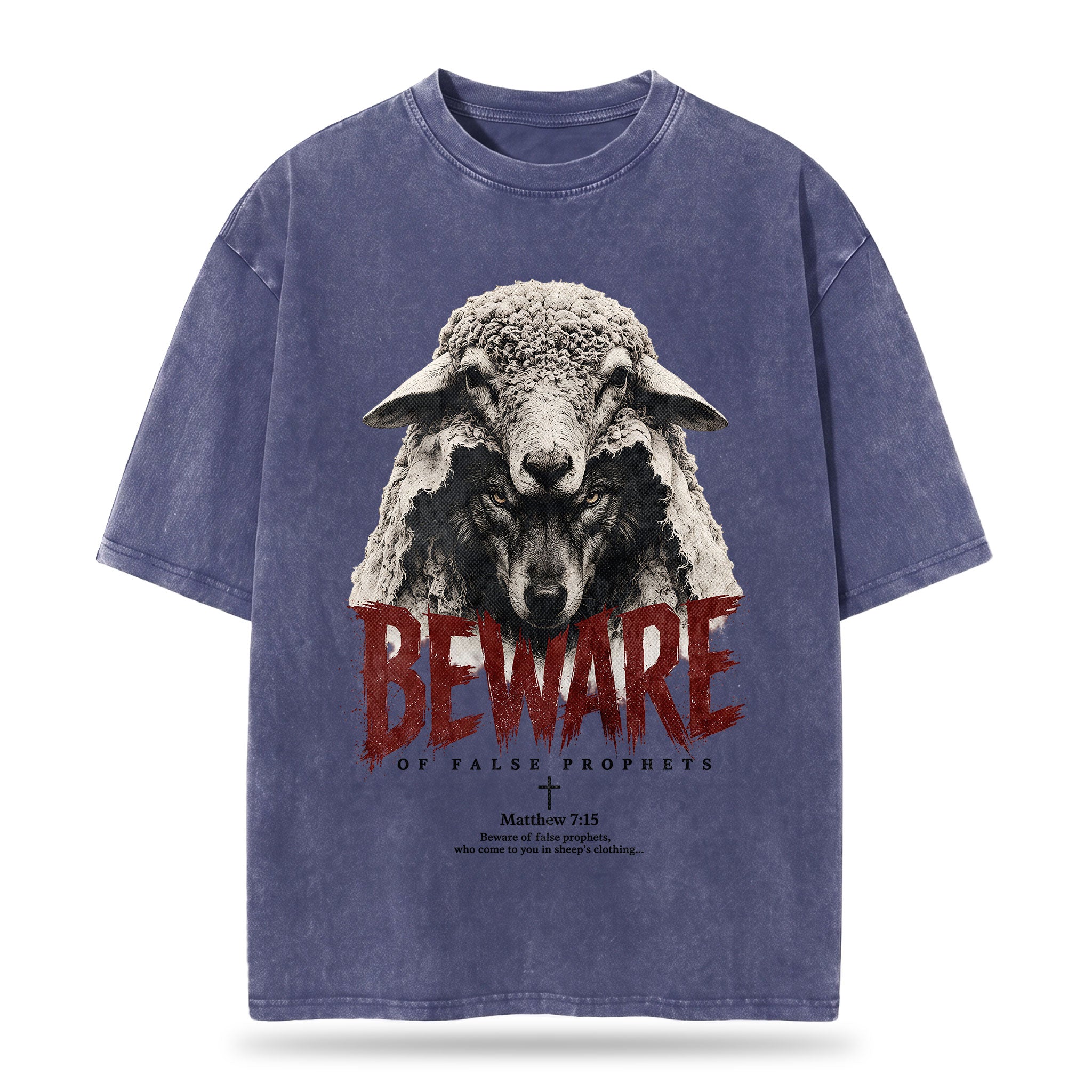 Beware Of False Prophets Christian Washed T-Shirt– Vintage Christian Streetwear Tee