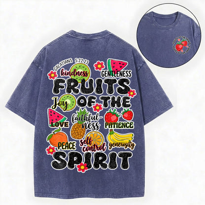 Fruit of the Spirit Shirt – Galatians 5:22 Christian Unisex Washed Tee