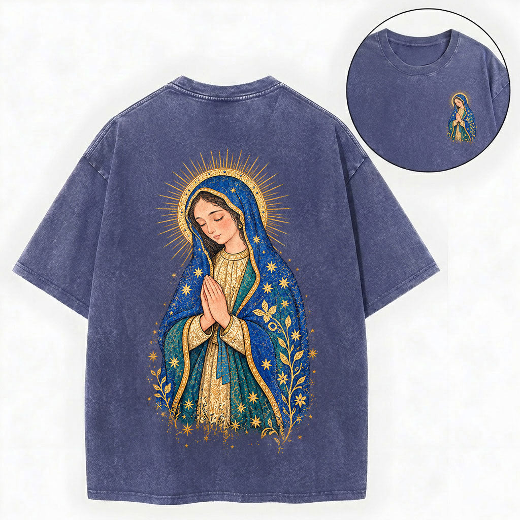 Blessed Mother – Virgin Mary Catholic Vintage Washed Tee