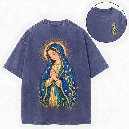 Blessed Mother – Virgin Mary Catholic Vintage Washed Tee