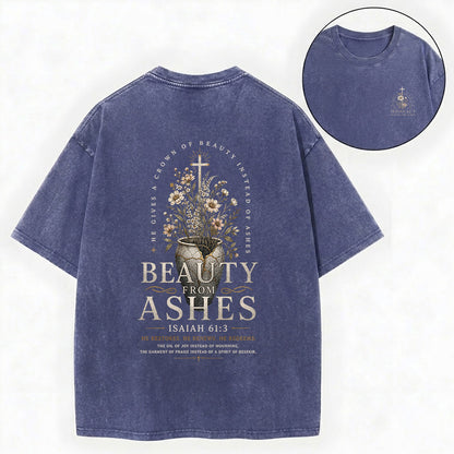 Beauty For Ashes Christian Washed T-Shirt – Vintage Christian Streetwear Tee