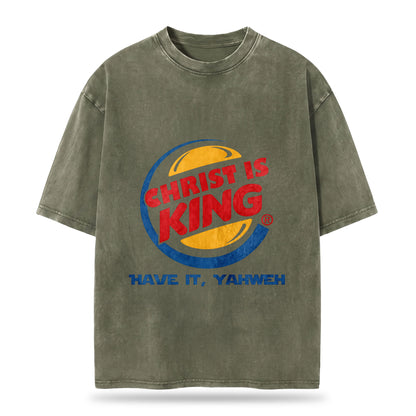 Christ Is King Christian Washed T-Shirt
