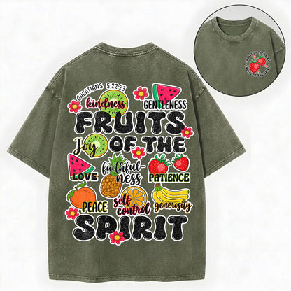 Fruit of the Spirit Shirt – Galatians 5:22 Christian Unisex Washed Tee