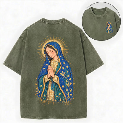 Blessed Mother – Virgin Mary Catholic Vintage Washed Tee