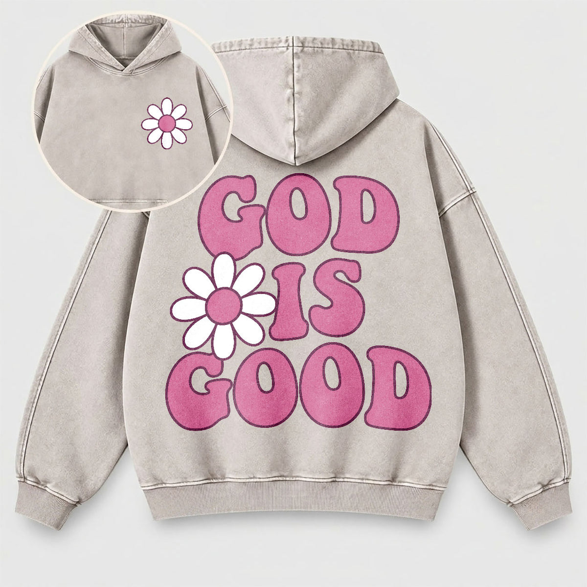 God Is Good Washed Hoodie