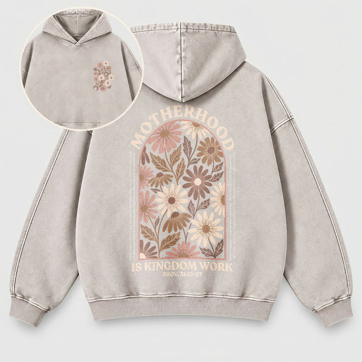 Motherhood Is Kingdom Work Washed Hoodie