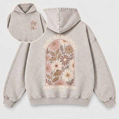 Motherhood Is Kingdom Work Washed Hoodie