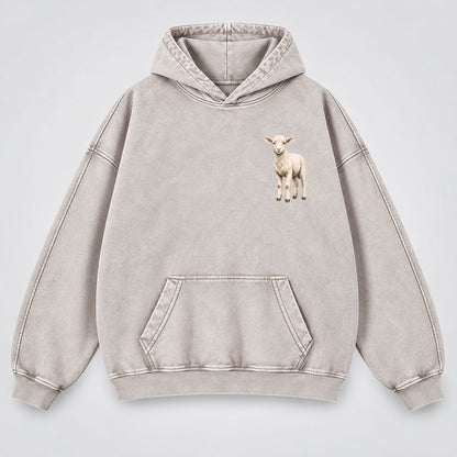 Led By Grace Washed Hoodie –  Wildflower Christian Hoodie