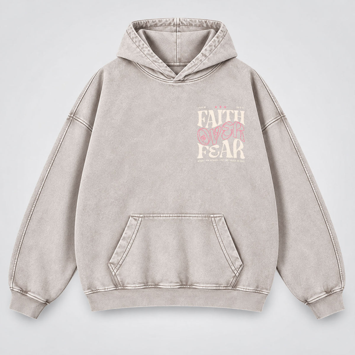 Faith Over Fear Washed Hoodie