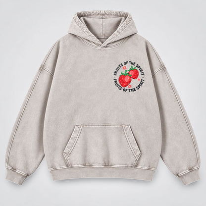 Fruits of the Spirit Washed Hoodie - Fruit Christian Hoodie