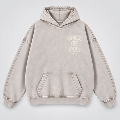 Child of God Washed Hoodie – Graffiti Streetwear Christian Hoodie