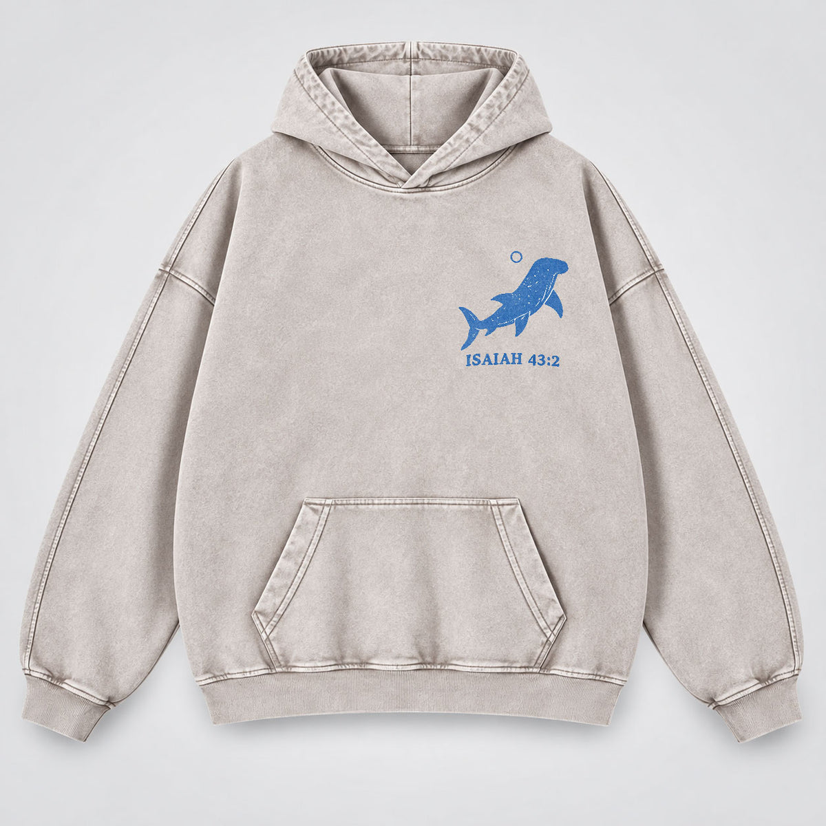 When You Go Through Deep Waters Washed Hoodie