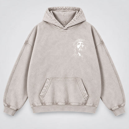 Jesus Crown of Thorns Washed Hoodie