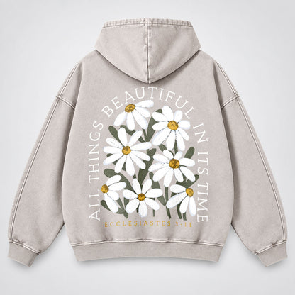 All Things Beautiful In Its Time Washed Hoodie