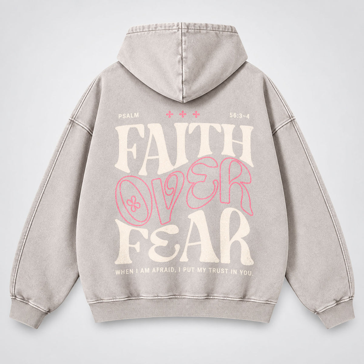 Faith Over Fear Washed Hoodie