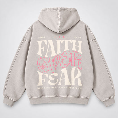Faith Over Fear Washed Hoodie