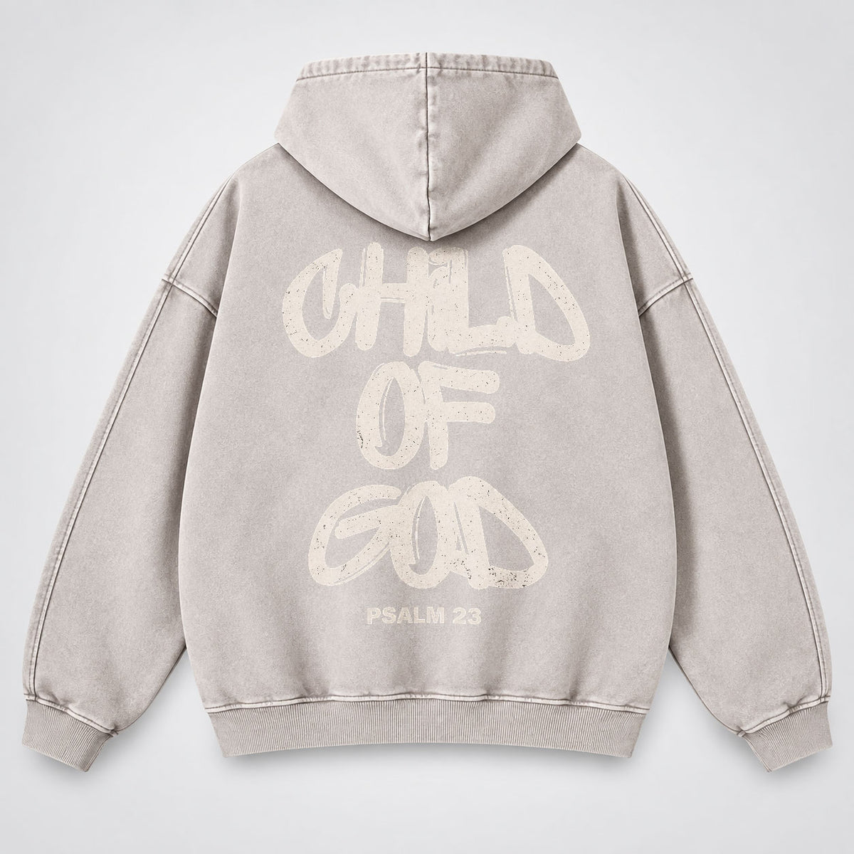 Child of God Washed Hoodie – Graffiti Streetwear Christian Hoodie